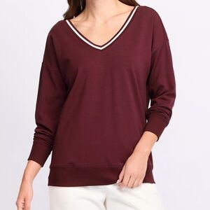 We Wander Wandersoft Fleece V-Neck Pullover Sweatshirt - S